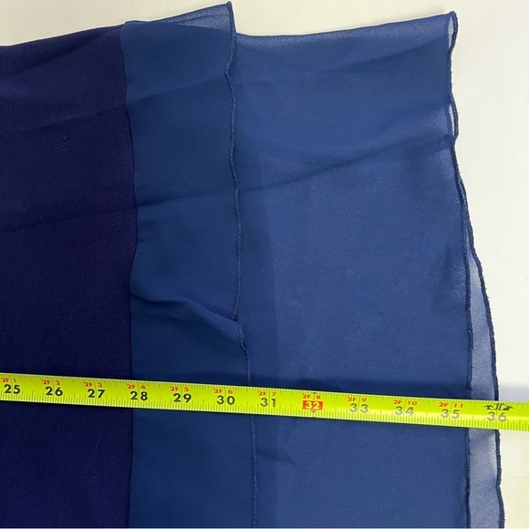 AMZPLUS Women’s Pullover Top Sz 5XL Color Blue Stretch Tiered Bottom Long Sleeve - Picture 9 of 10